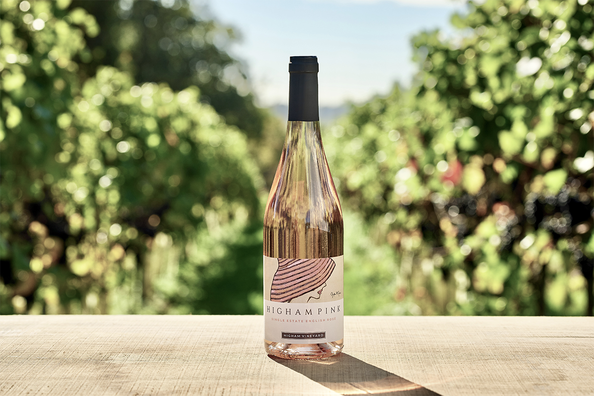 Bottle of Higham Pink Rosé